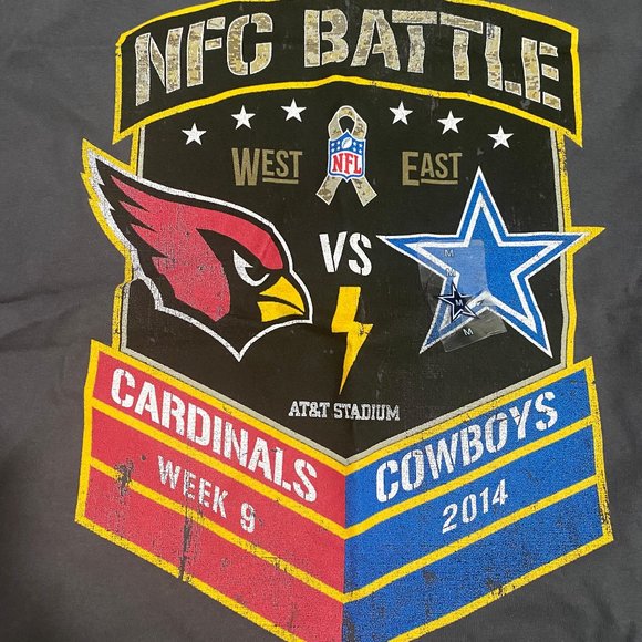 Dallas Cowboys & Cardinals 2014 NFC NFL Tshirt - Picture 2 of 4